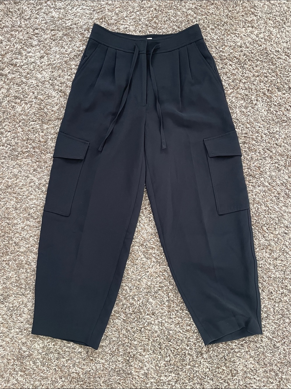 Aritzia Wilfred Barrel-leg Cargo Pants size 2 Black